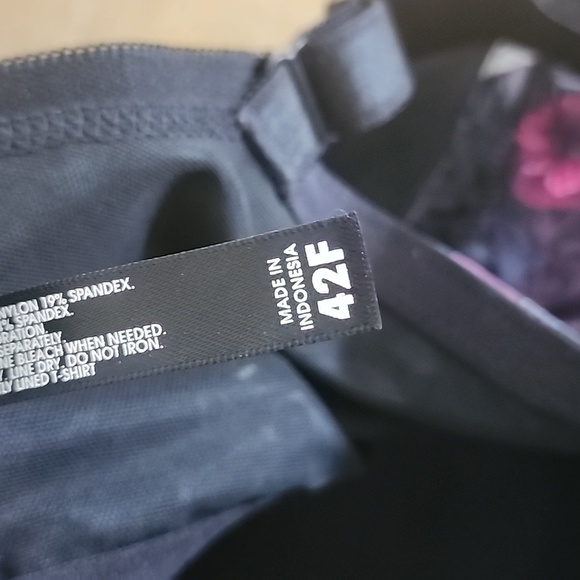 Torrid Skull Floral T-Shirt Lightly Lined Shine Straight Back Bra - Picture 7 of 7